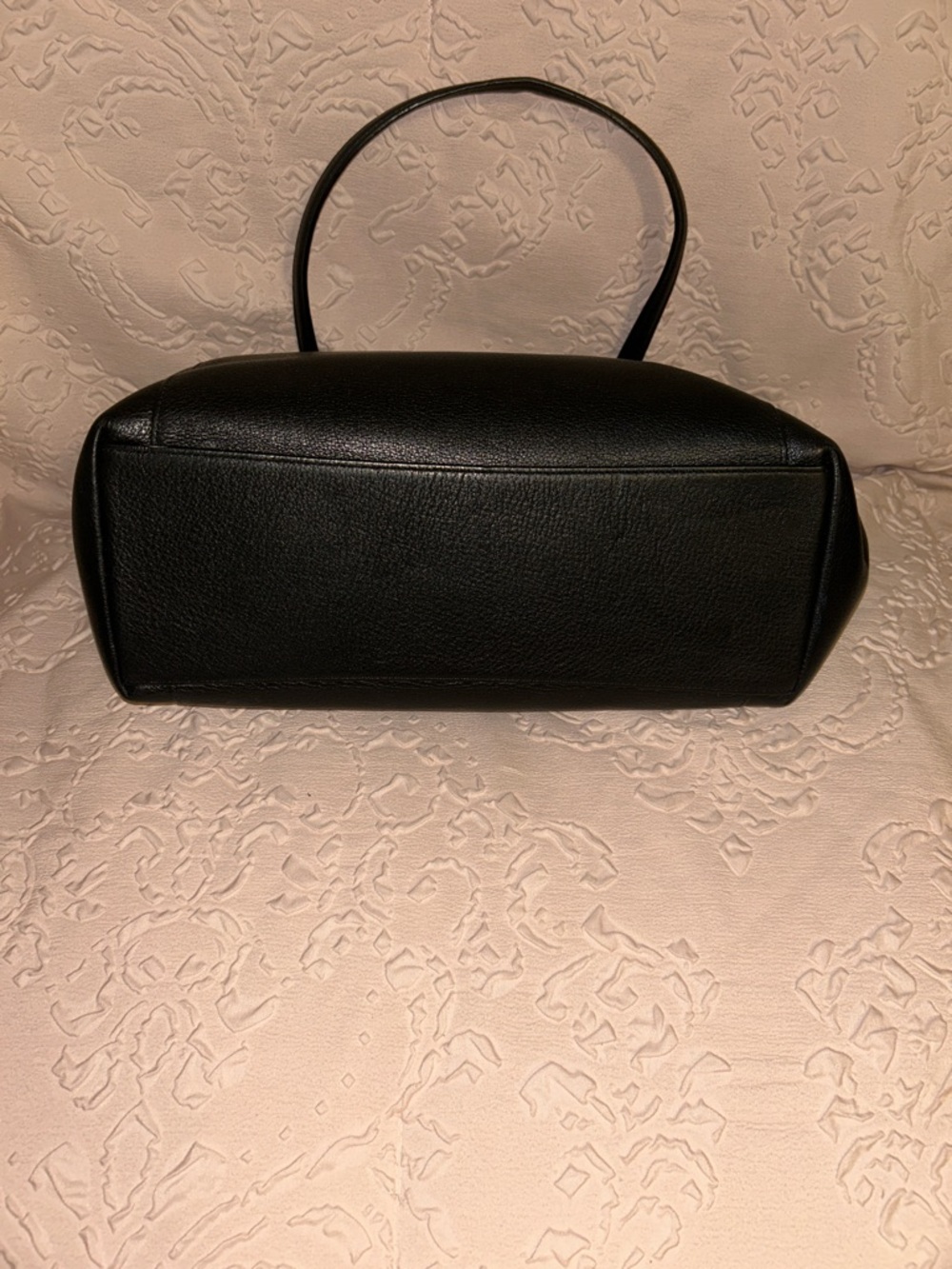 Coach Black Leather Tote with Gold Hardware - Picture 3 of 12